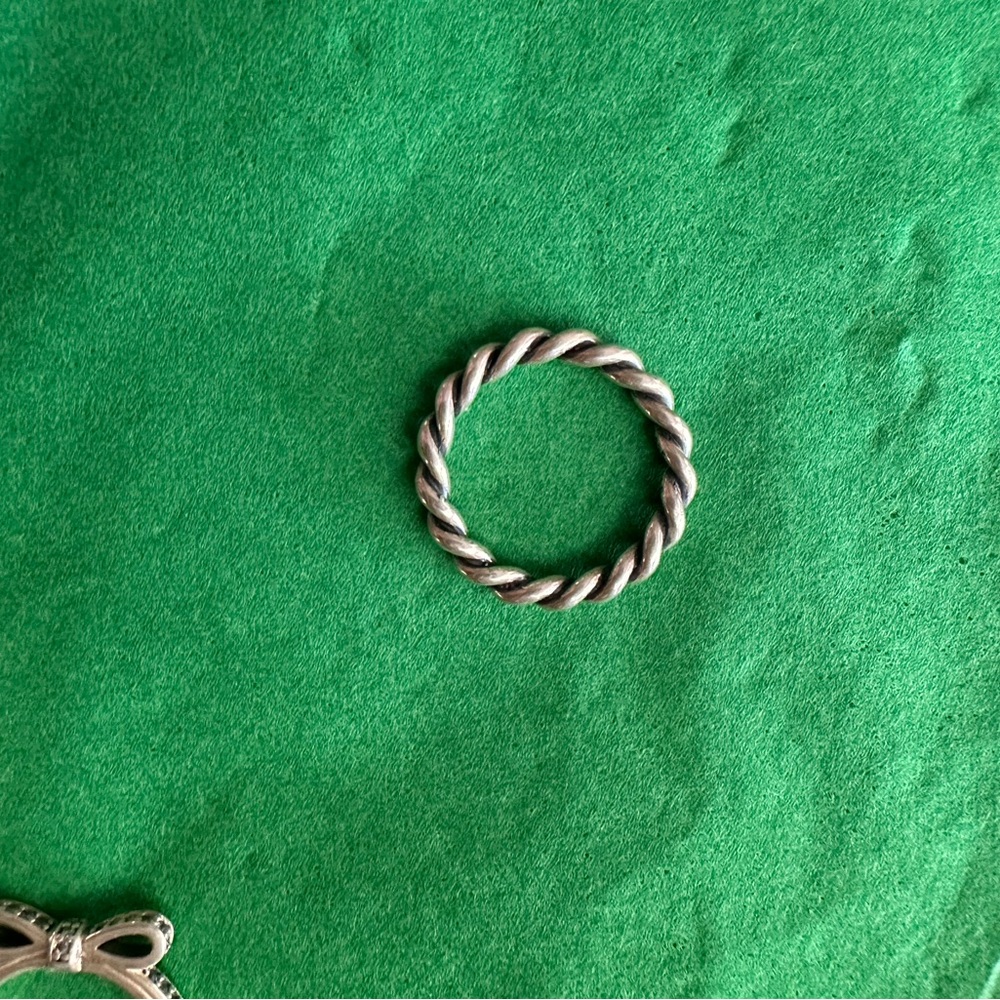 PANDORA Sterling Silver Twisted Band 925 silver stamped-Pandora
